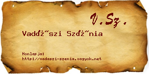 Vadászi Szénia névjegykártya
